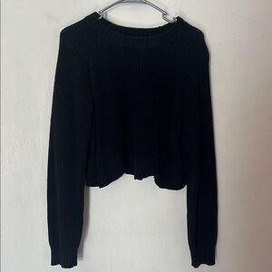 La Hearts Black Ribbed Sweater